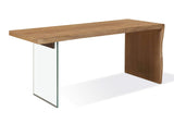 JVLH11 One Modern Coastal Writing Desk In White Oak And Glass