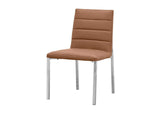 1A8366M Amalfi Metal Back Chair In Cognac Leather (Set of 2)