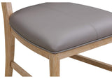 MXNK63 Franklin Dining Chair In Au Natural And Gray Leather (Set of 2)