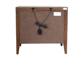 LWY681 Boracay Two Drawer USB Charging Nightstand In Wild Oats Brown