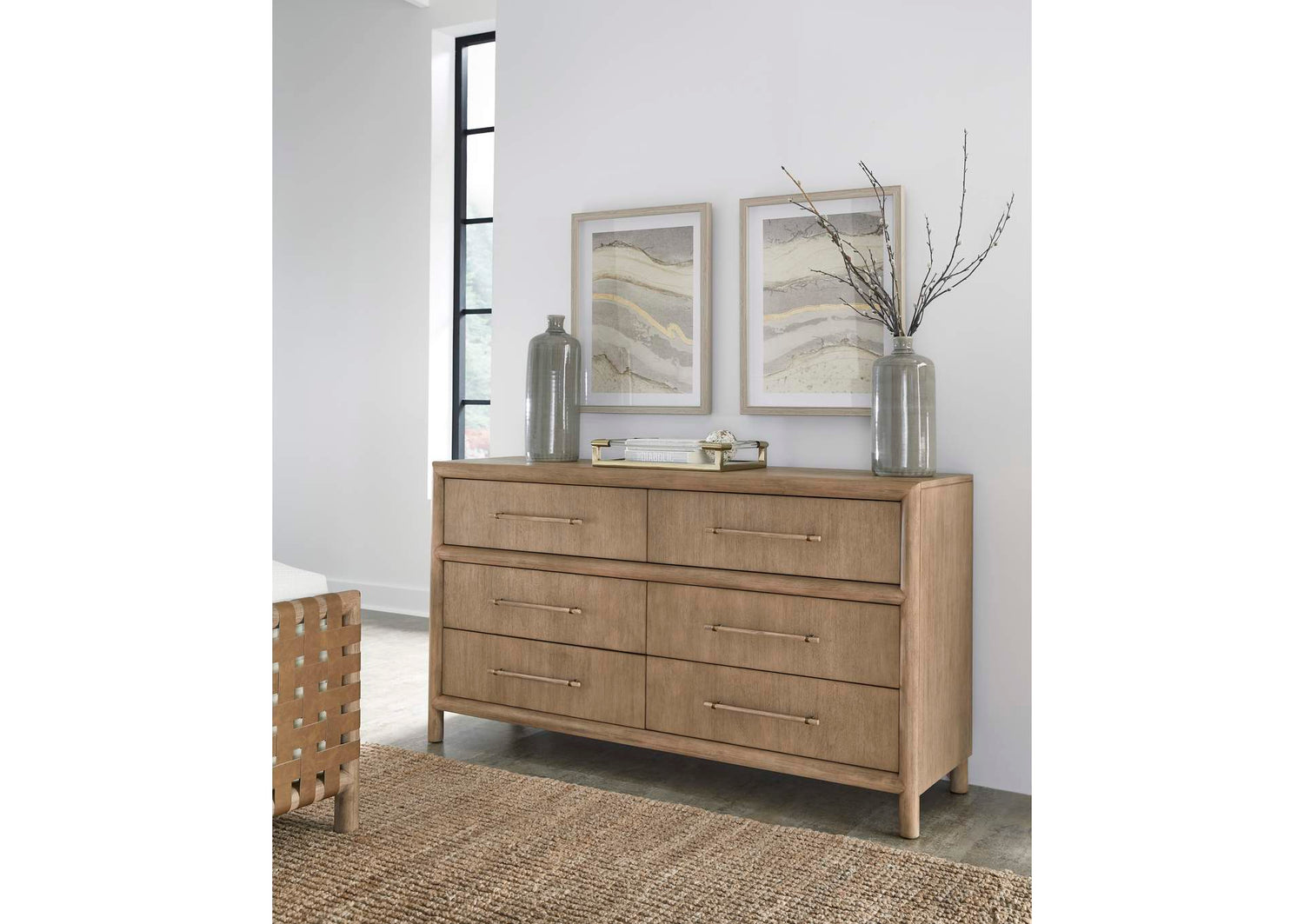 NSPV82 Dorsey Six Drawer Dresser In Granola