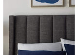 3ZFAD563 Palermo Upholstered Footboard Storage Bed In Dark Stone