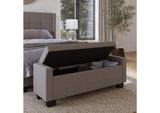 3ZH3887 Madeleine Tufted Storage Bench In Dolphin Linen