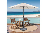 Soli 9' Outdoor Umbrella w/ Auto Tilt + 21" Round Base
