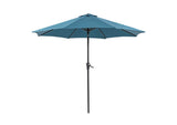 LA-A010BL+BASE Tano 9' Outdoor Umbrella + 21" Round Base