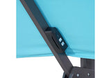 LA-A015TL+BASE Aurora 10 Ft Square Umbrella w/ Double Top w/ LED + 37" Large Base