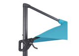 LA-A015TL+BASE Aurora 10 Ft Square Umbrella w/ Double Top w/ LED + 37" Large Base