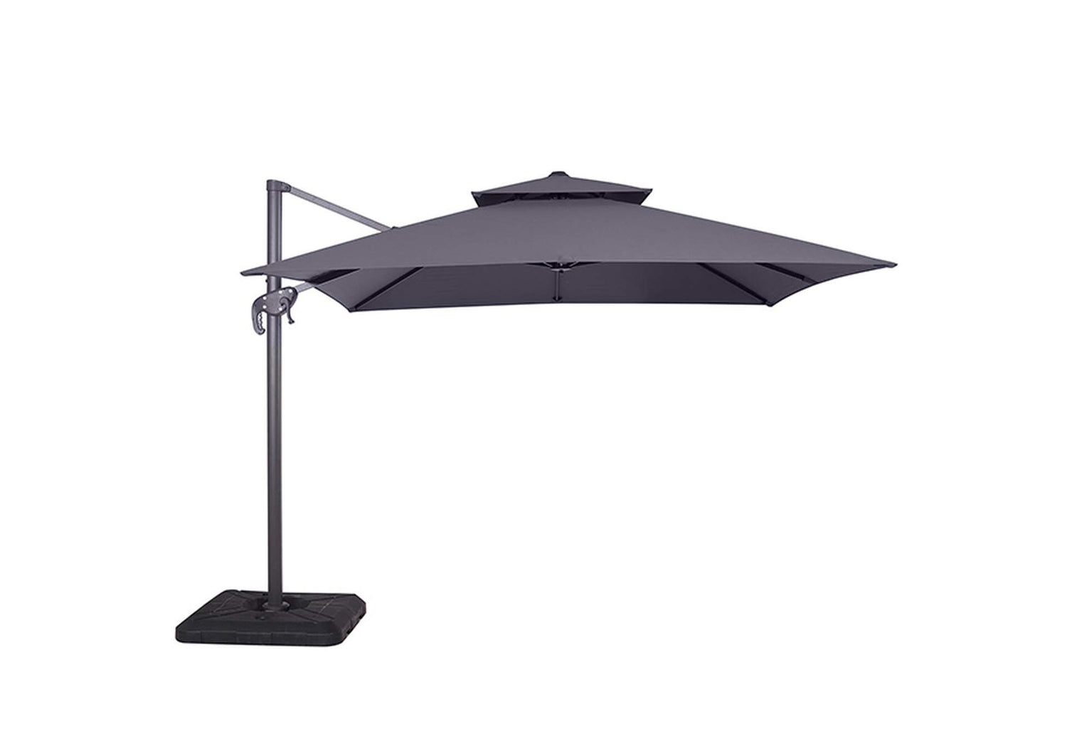 Hero 10 Ft Square Umbrella w/ Double Top + 37" Large Base