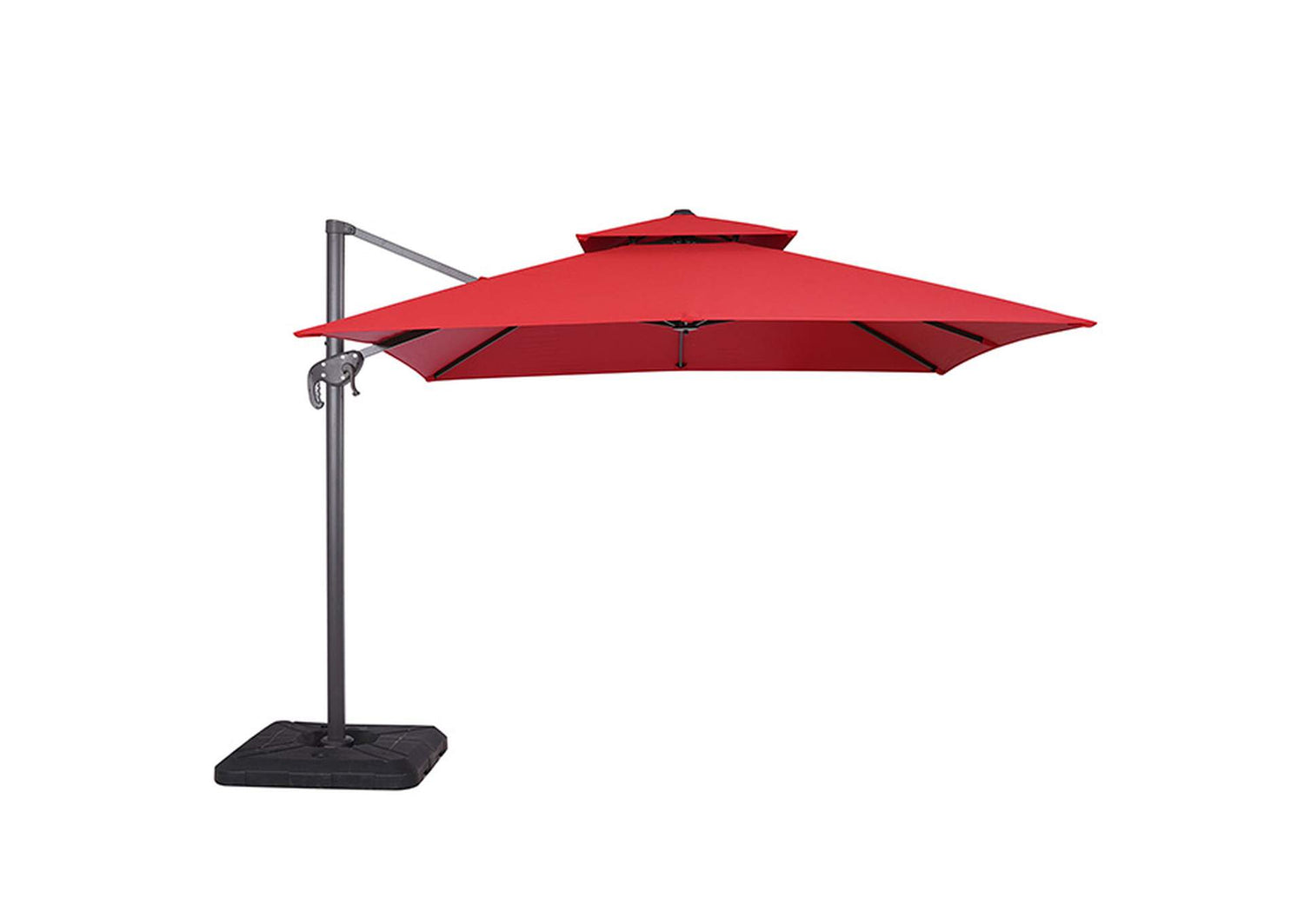 Hero 10 Ft Square Umbrella w/ Double Top + 37" Large Base