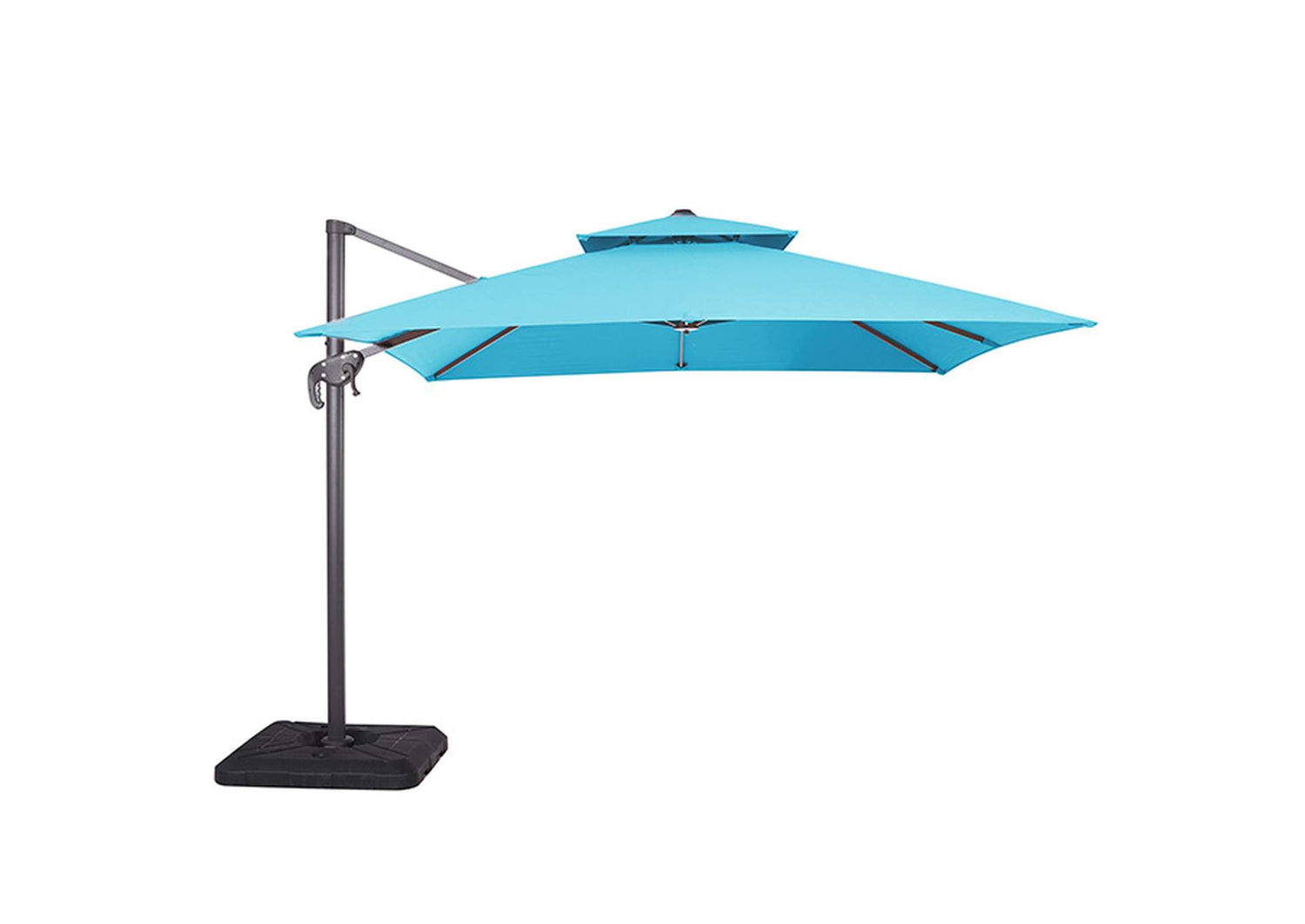 Hero 10 Ft Square Umbrella w/ Double Top + 37" Large Base