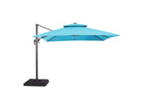 Hero 10 Ft Square Umbrella w/ Double Top + 37" Large Base