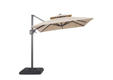 LA-A029BG+BASE Fida 8 Ft Square Umbrella w/ Double Top + 37" Large Base