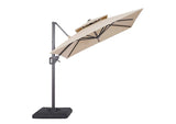 LA-A029BG+BASE Fida 8 Ft Square Umbrella w/ Double Top + 37" Large Base