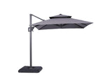 Fida 8 Ft Square Umbrella w/ Double Top + 37" Large Base