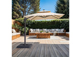 Xico 8 Ft Square Umbrella w/ Double Top w/ LED Light + 37" Large Base