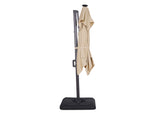 LA-A030BG+BASE Xico 8 Ft Square Umbrella w/ Double Top w/ LED Light + 37" Large Base