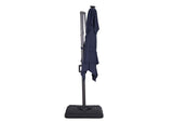 LA-A030BL+BASE Xico 8 Ft Square Umbrella w/ Double Top w/ LED Light + 37" Large Base