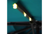 LA-A030TL+BASE Xico 8 Ft Square Umbrella w/ Double Top w/ LED Light + 37" Large Base