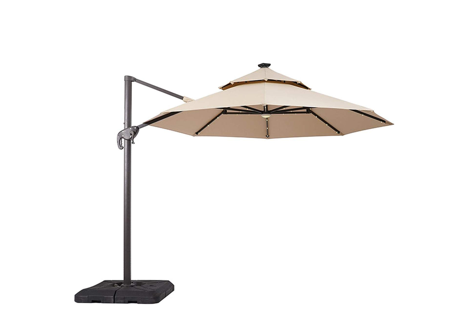 Nuti 10 Ft Round Umbrella w/ LED Light + 37" Large Base