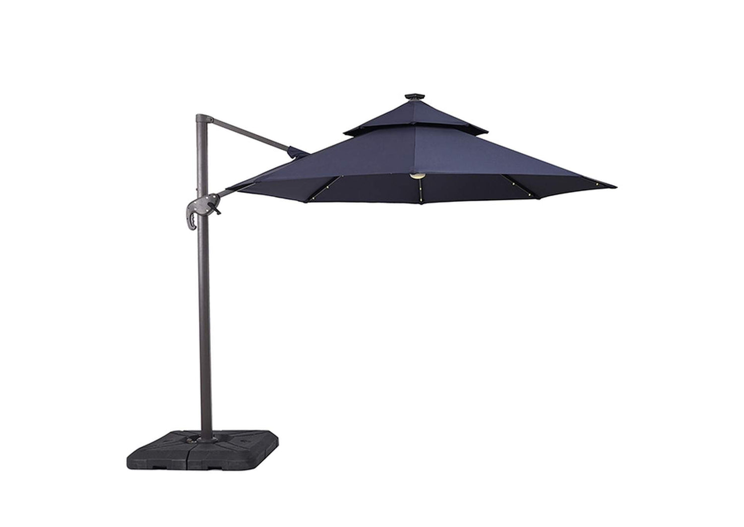 Nuti 10 Ft Round Umbrella w/ LED Light + 37" Large Base