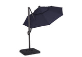 LA-A031BL+BASE Nuti 10 Ft Round Umbrella w/ LED Light + 37" Large Base