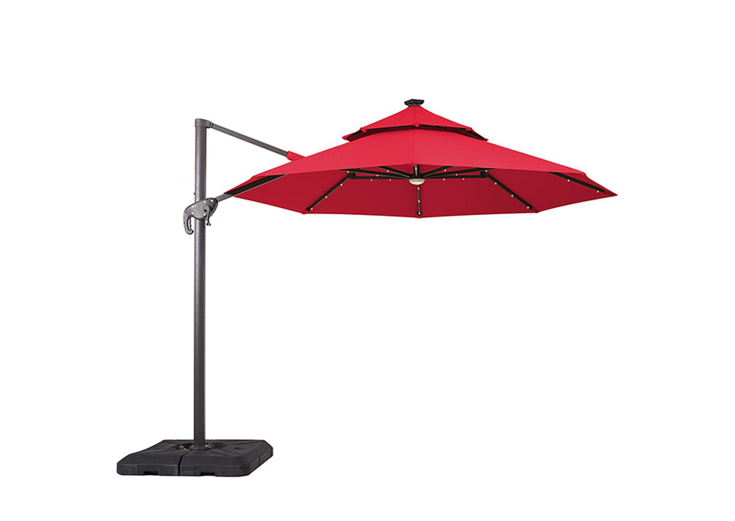 Nuti 10 Ft Round Umbrella w/ LED Light + 37" Large Base