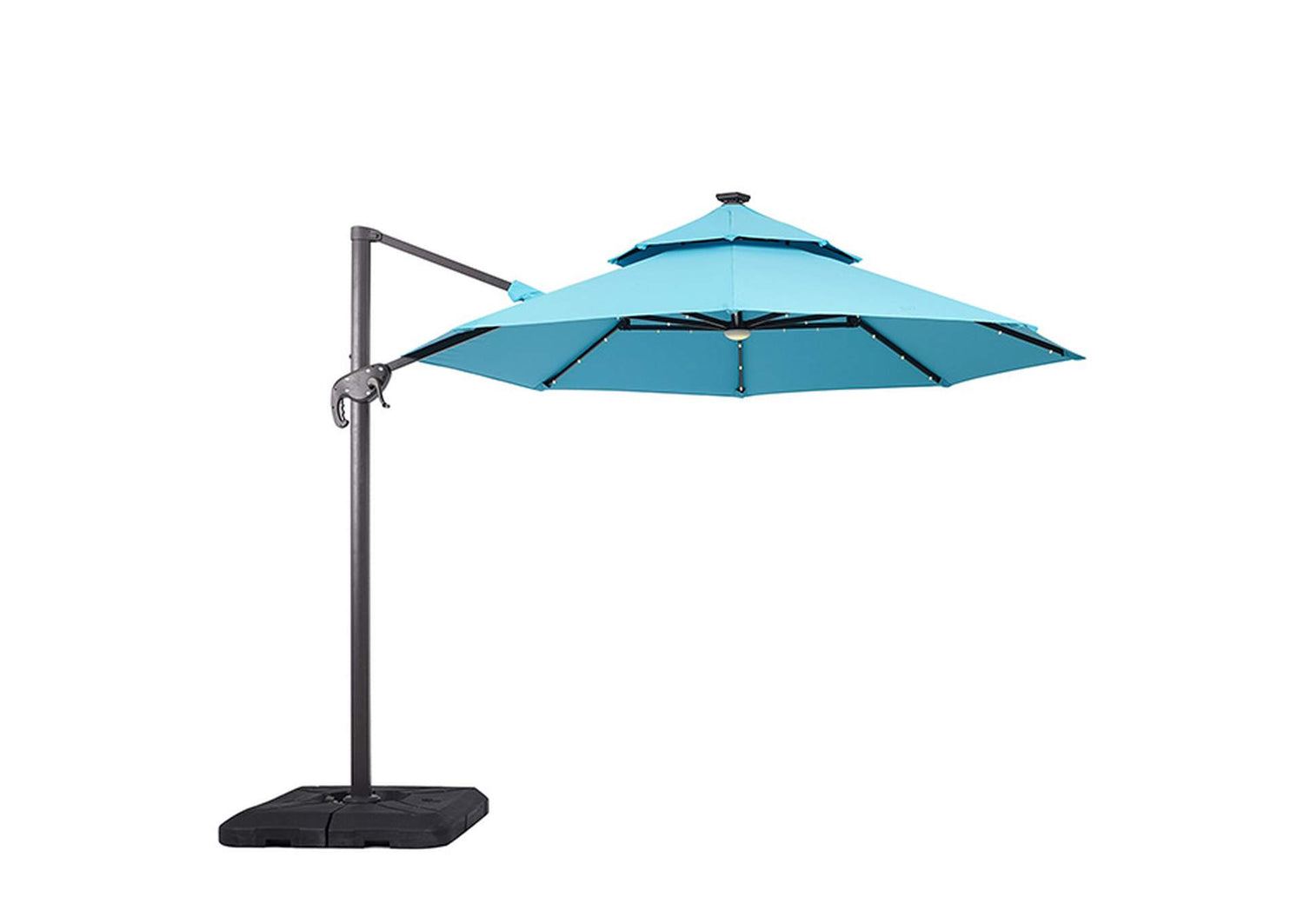 Nuti 10 Ft Round Umbrella w/ LED Light + 37" Large Base