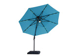 LA-A031TL+BASE Nuti 10 Ft Round Umbrella w/ LED Light + 37" Large Base