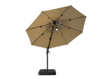LA-A032BG+BASE Fera 10 Ft Round Umbrella w/ LED Bulb + 37" Large Base