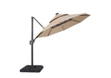 LA-A032BG+BASE Fera 10 Ft Round Umbrella w/ LED Bulb + 37" Large Base