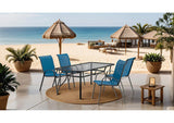 LA-D012BK-5PC-BL Pierro 5 Pc. Outdoor Dining Set