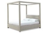 MQNCH7 Rockford Upholstered Canopy Bed In Turtle Dove Linen