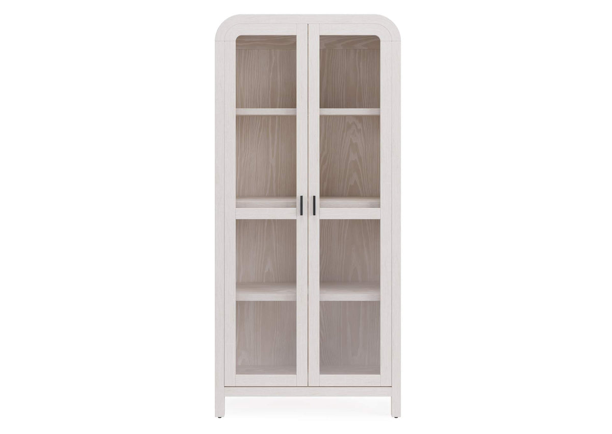 NKNF19 Drake Glass Door Wooden Bookcase In Sugar