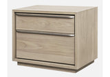 JVLH81 One Coastal Modern Two Drawer USB - Charging Nightstand In Bisque