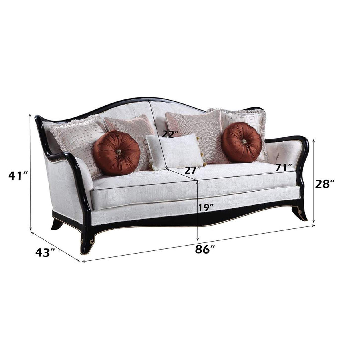 LV00251 Nurmive Sofa with 7 Pillows