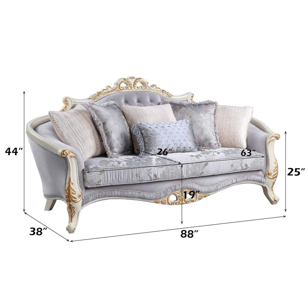 LV00254 Galelvith Sofa with 6 Pillows