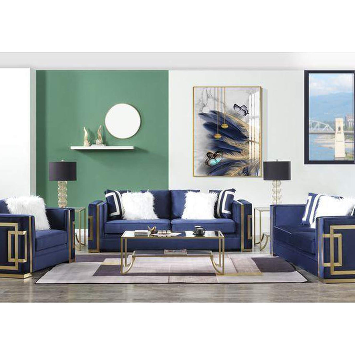LV00293 Virrux Sofa with 6 Pillows