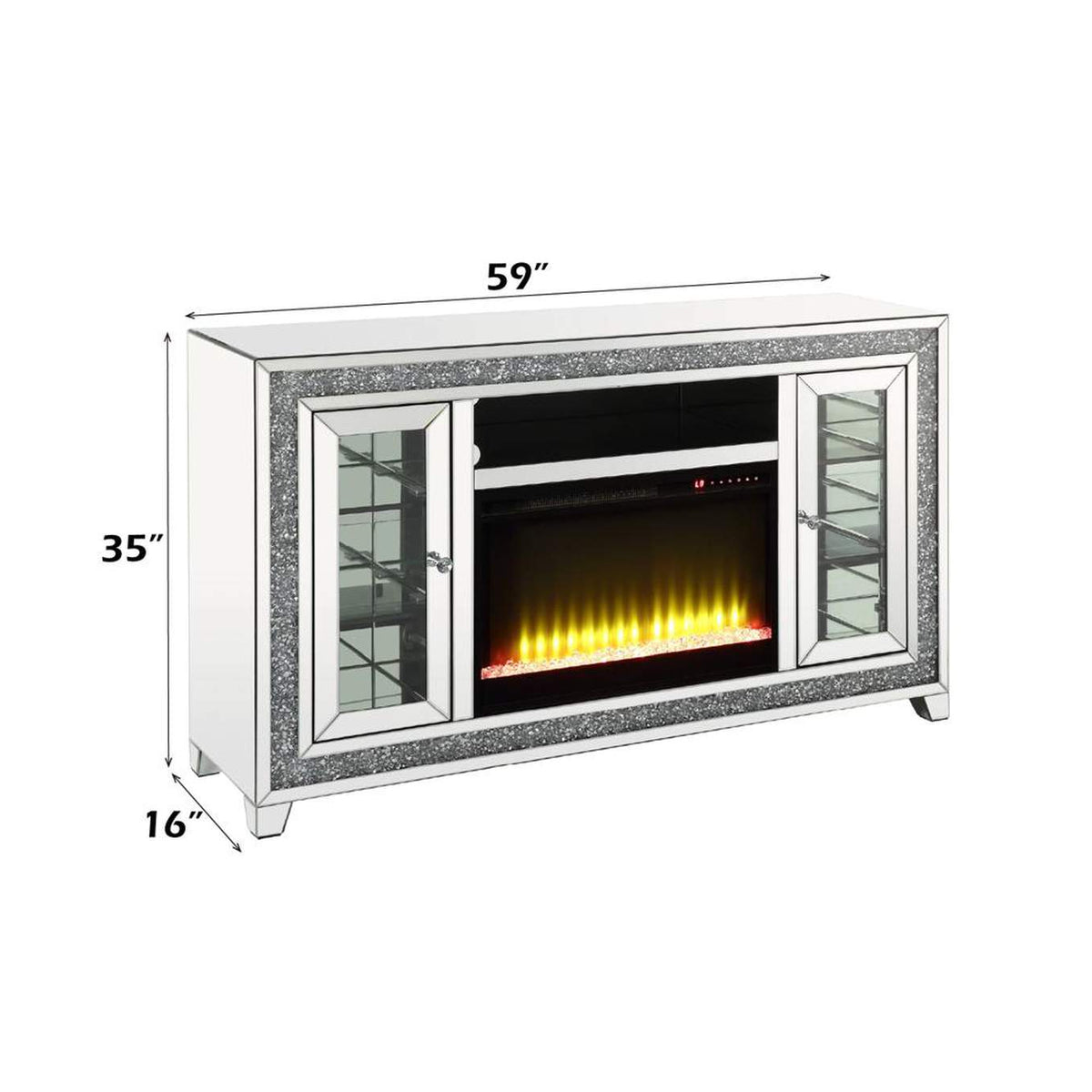 LV00316 Noralie TV Stand with Fireplace and Led