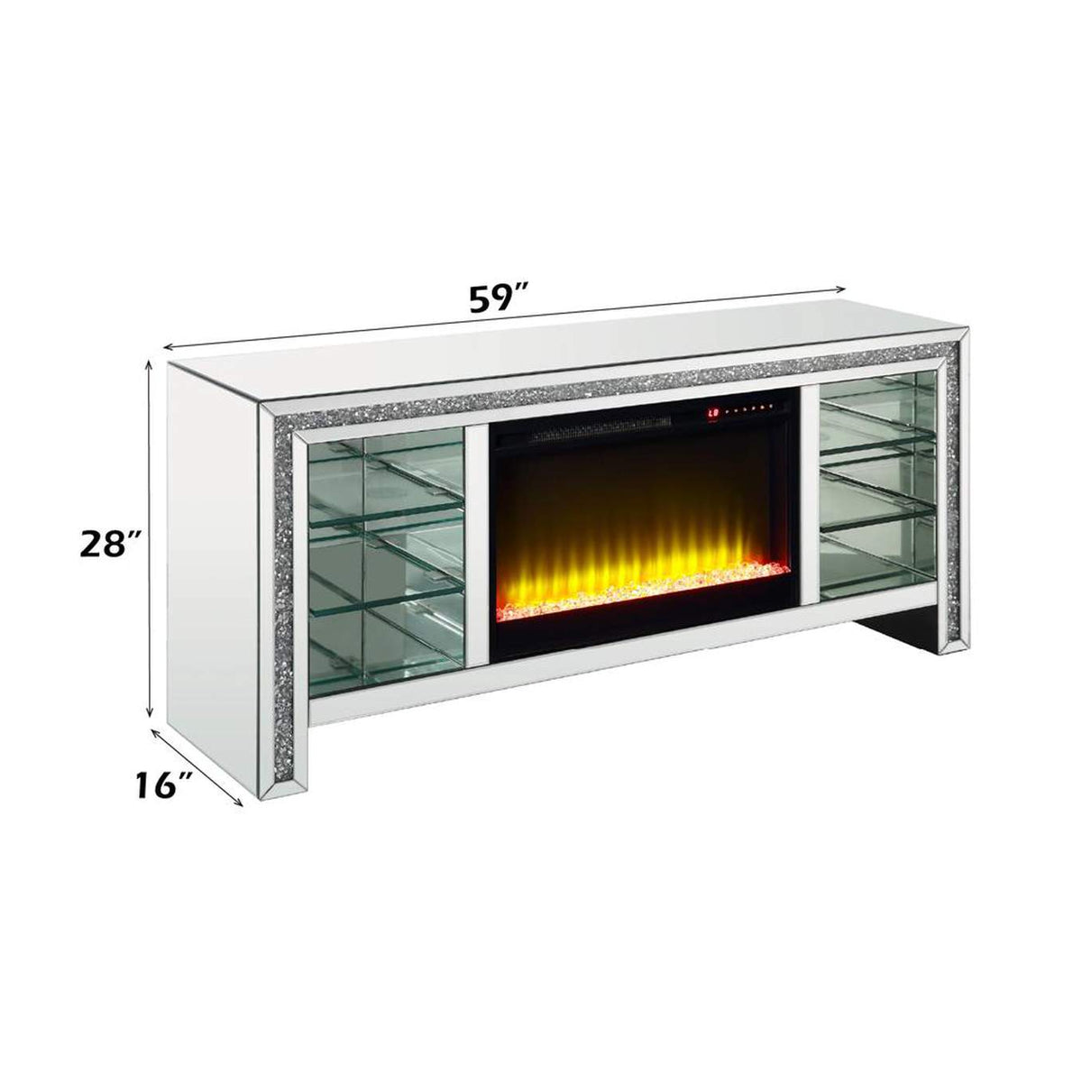 LV00317 Noralie TV Stand with Fireplace and Led