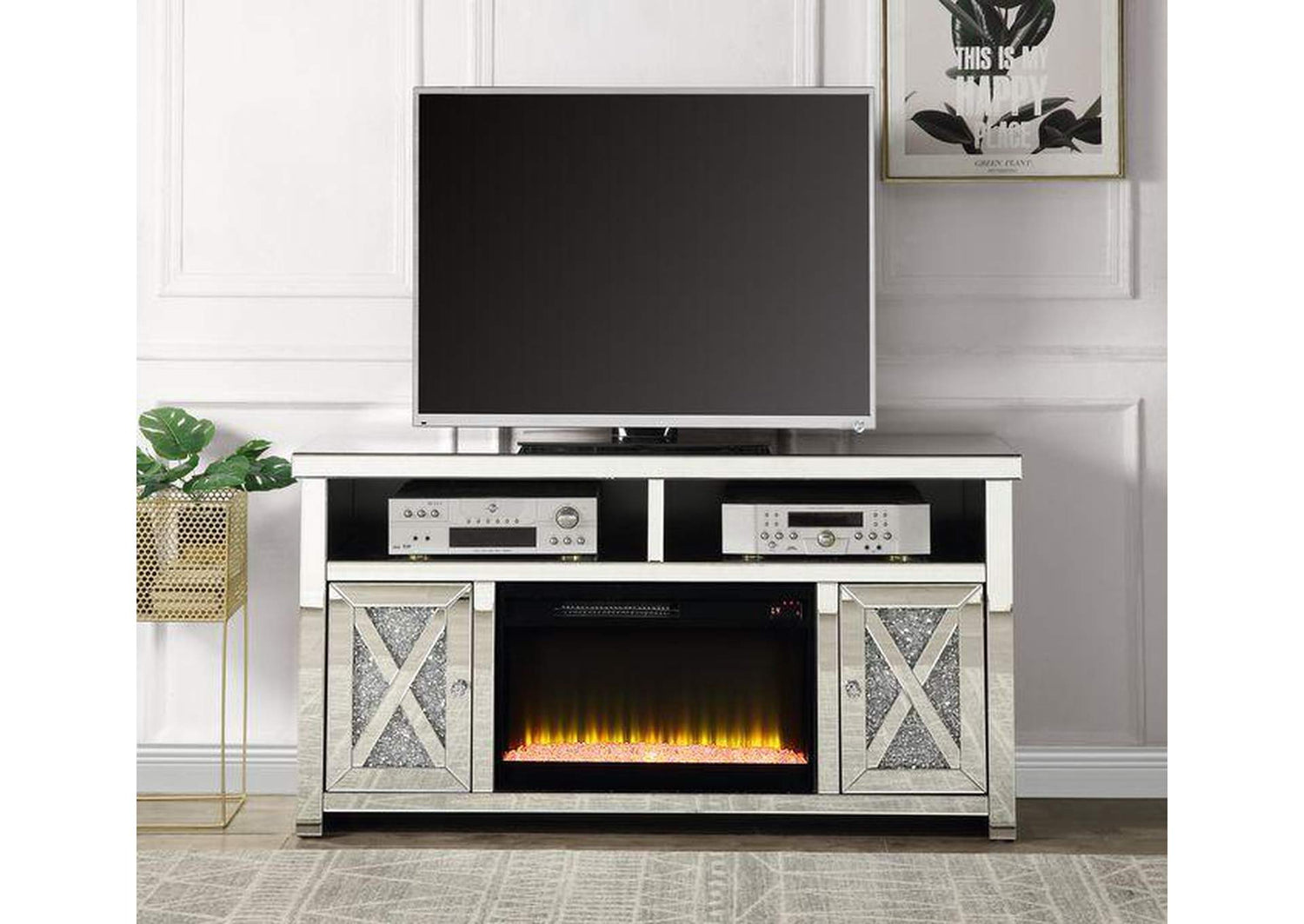 LV00318 Noralie TV Stand with Fireplace