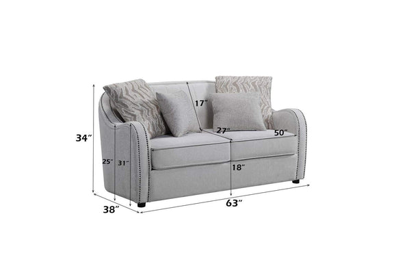LV00579 Mahler Loveseat with 4 Pillows