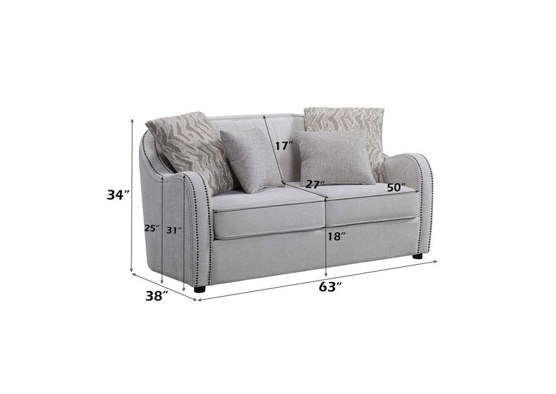 LV00579 Mahler Loveseat with 4 Pillows