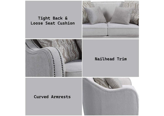 LV00579 Mahler Loveseat with 4 Pillows