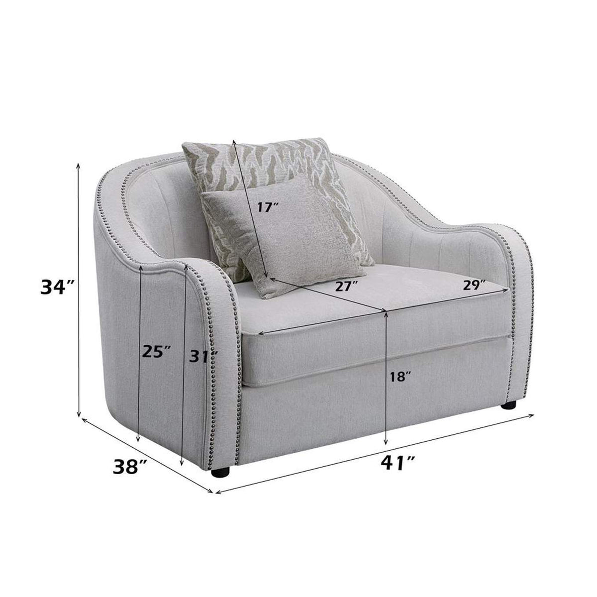 LV00580 Mahler Chair with 2 Pillows