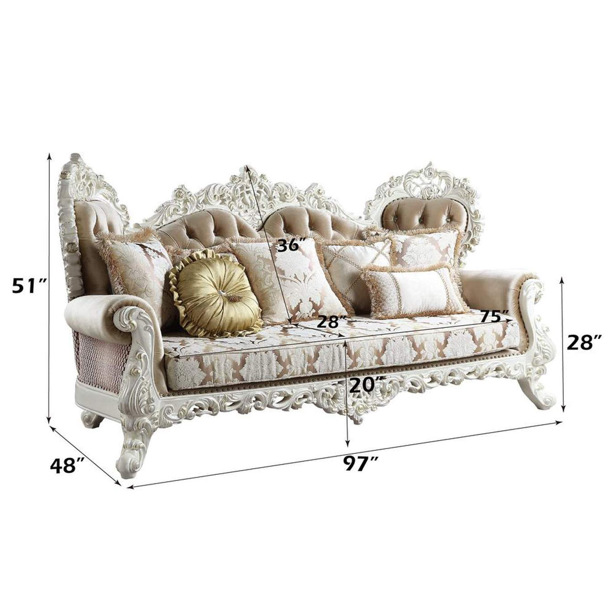LV00803 Vanaheim Sofa with 7 Pillows