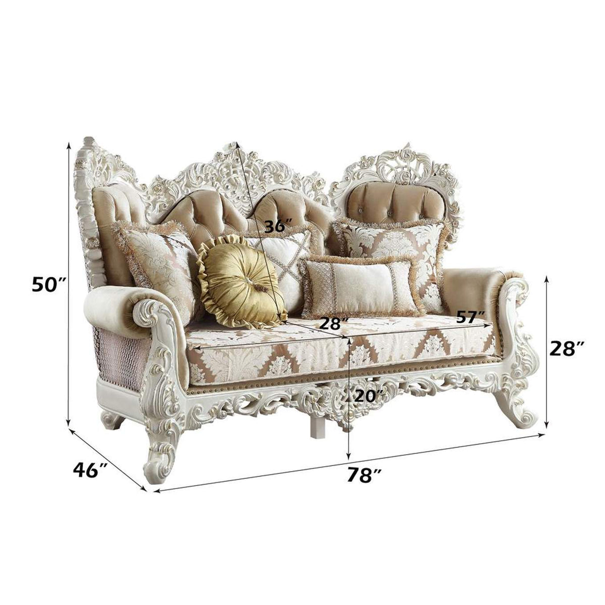 LV00804 Vanaheim Loveseat with 5 Pillows