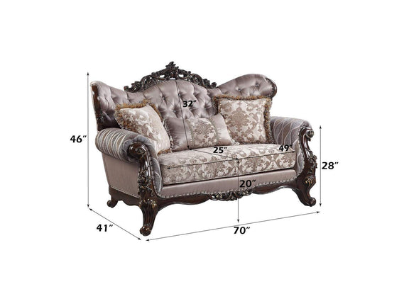 LV00810 Benbek Loveseat with 3 Pillows
