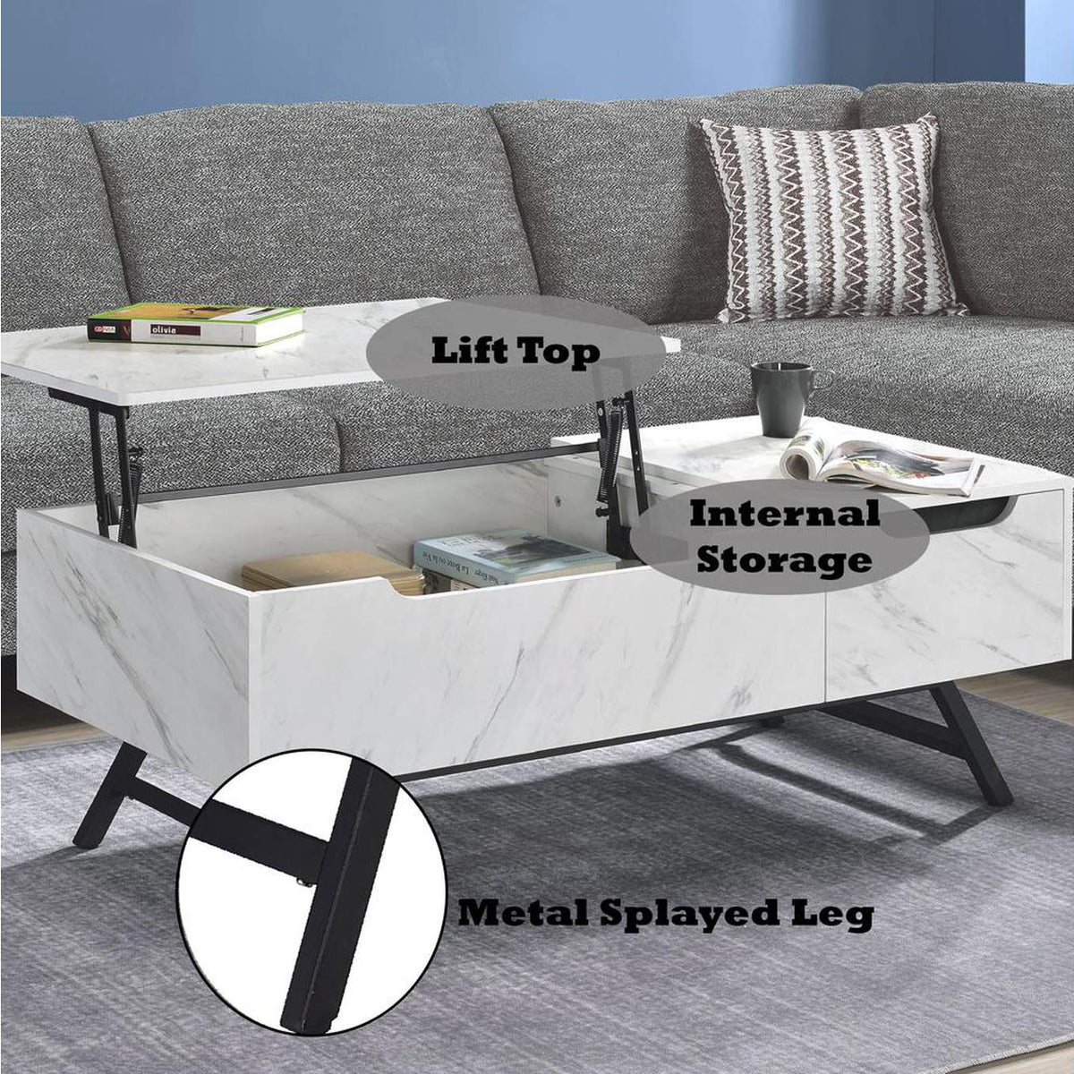 LV00830 Throm Coffee Table with Lift Top