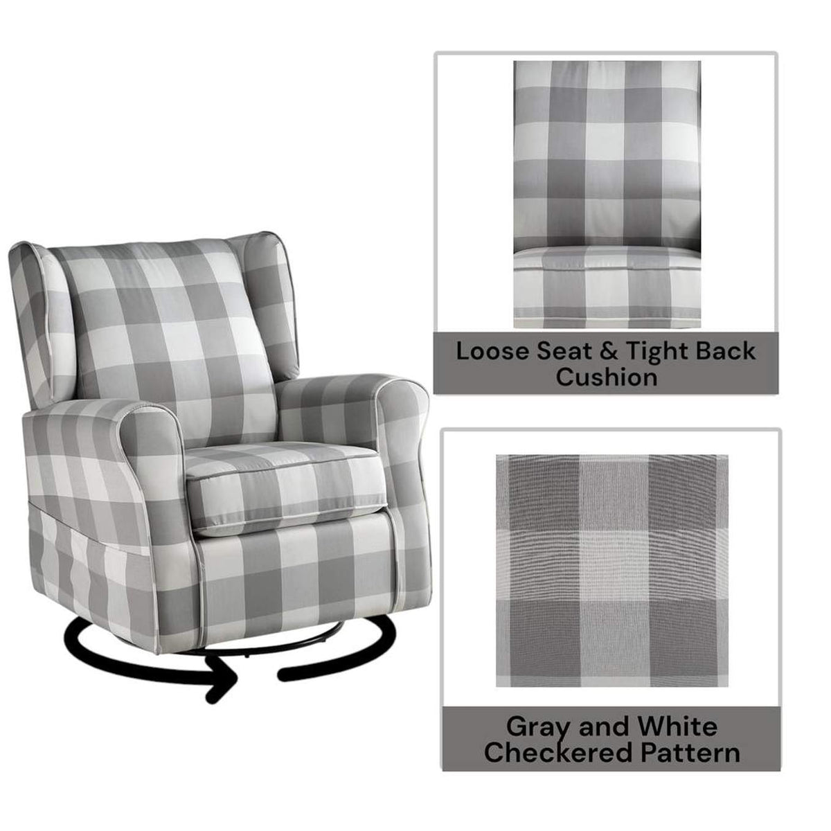 LV00922 Patli Swivel Chair with Glider