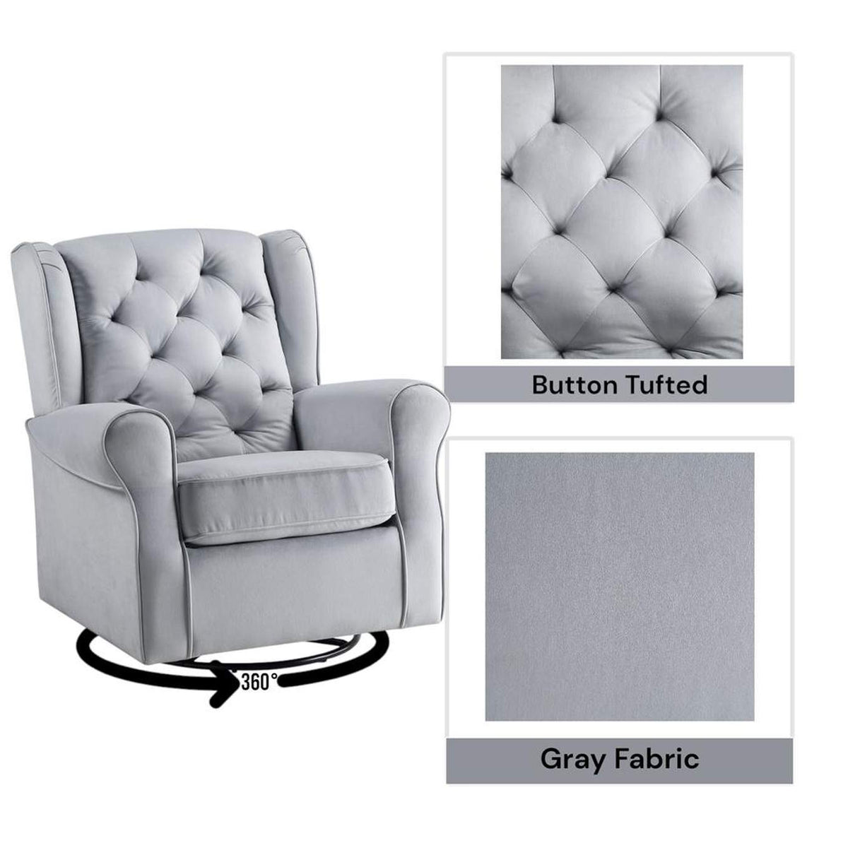LV00924 Zeger Swivel Chair with Glider